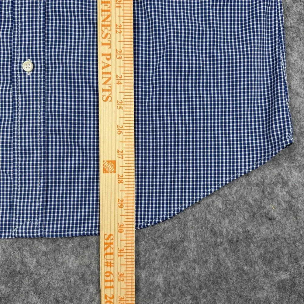 Polo Ralph Lauren *FLAW* Performance Shirt Mens M White Blue Check Button Down